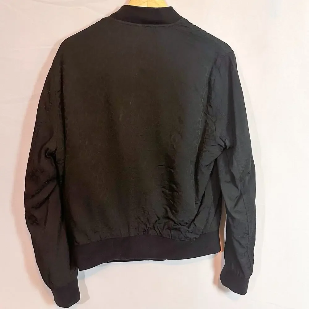 THE KOOPLES Crab Leopard Print Bomber Jacket In Black Sz. M - Picture 6 of 6